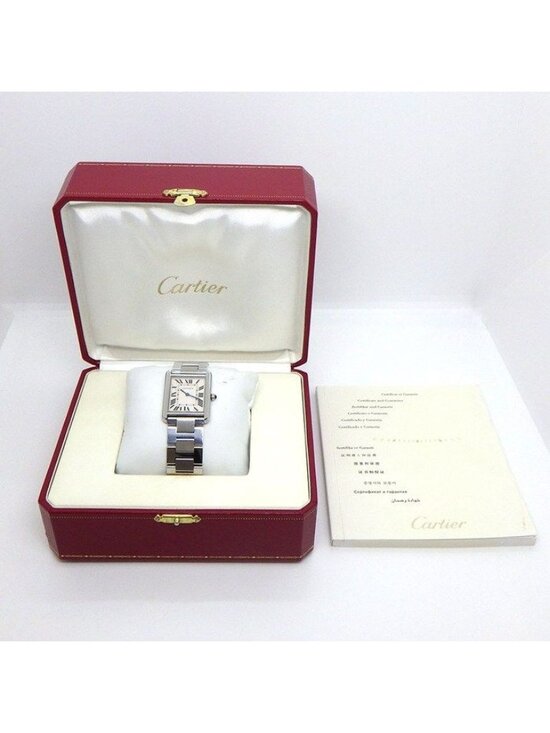 Cartier Watch Tank Solo LM Rectangular Silver Dial SS Quartz Analog main image 10